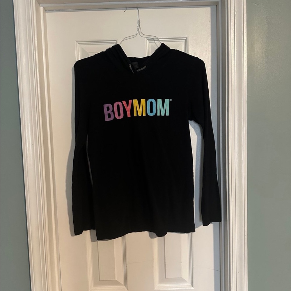Black 'Boy Mom' Hoodie